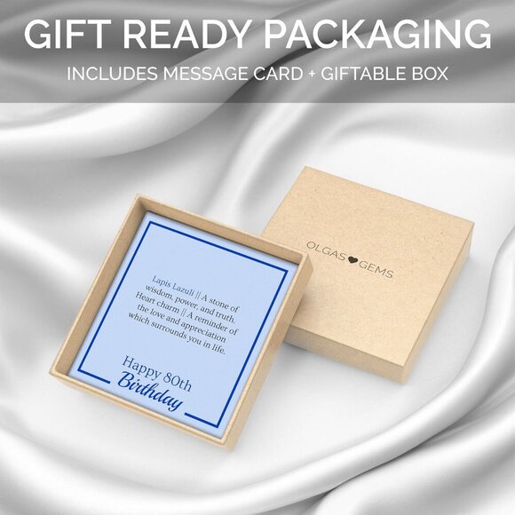 80th Birthday Milestone Bracelet & Meaningful Message Card for Women - Beautiful - Picture 5 of 7